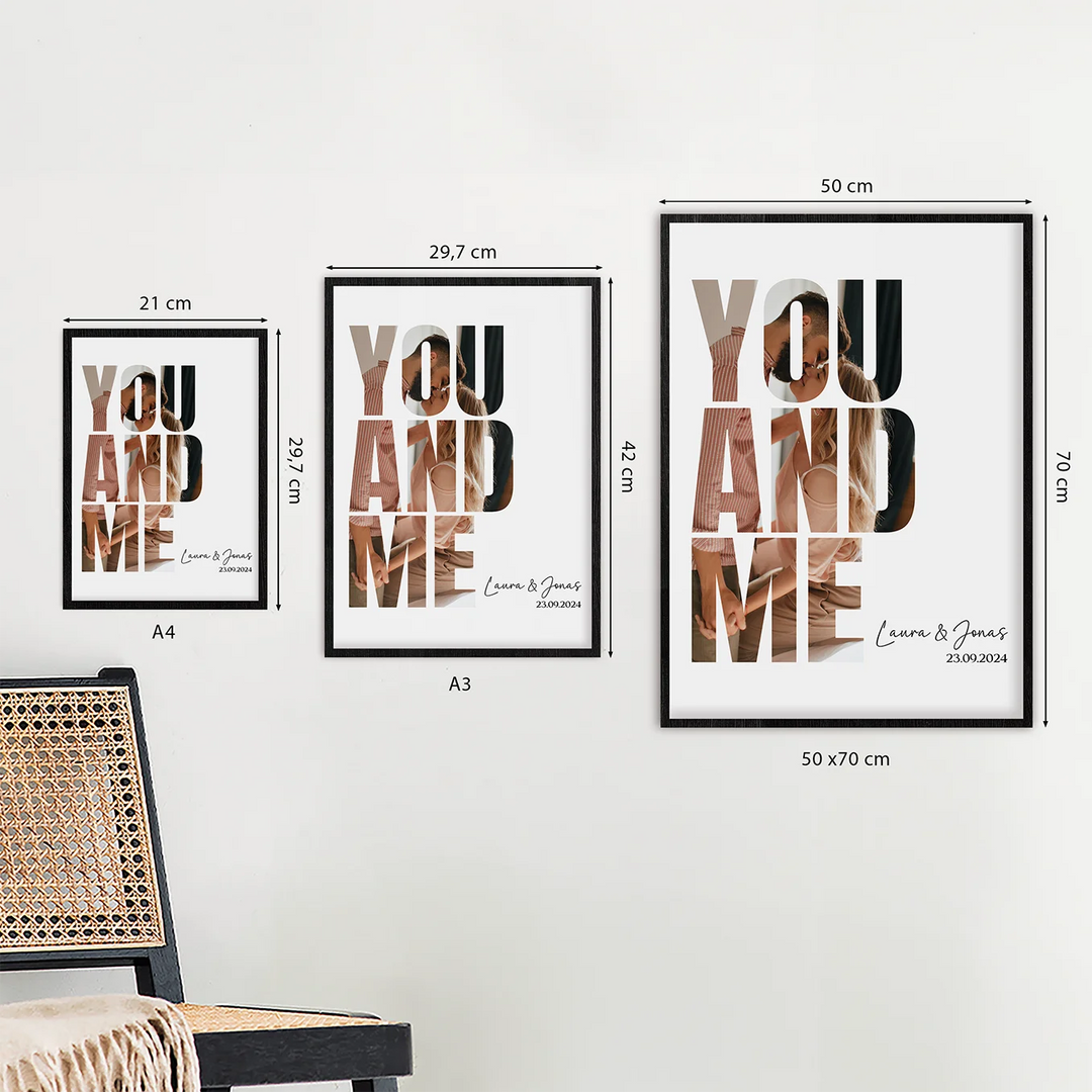 Personalisiertes Poster "You & Me"