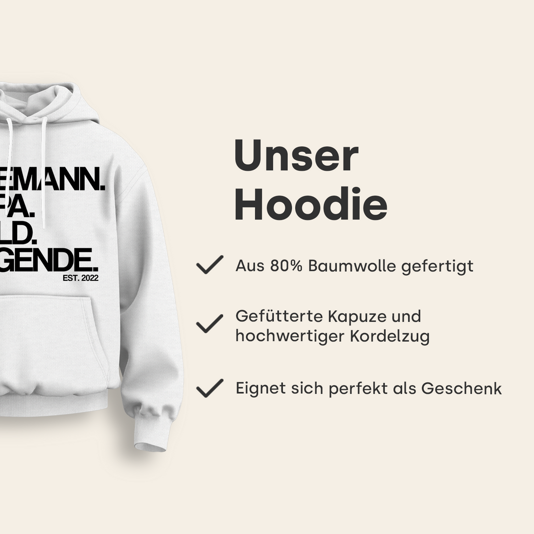 Personalisierter Hoodie “Legende”