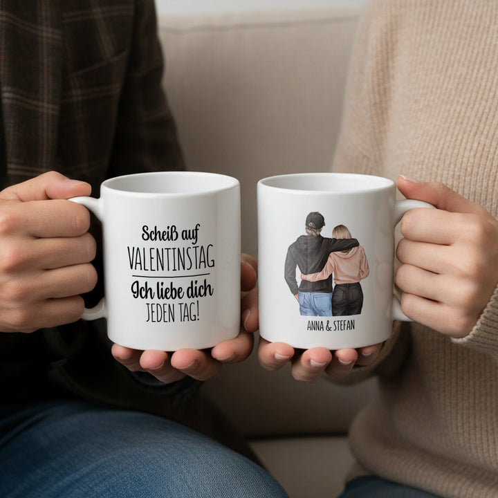Personalisierte Tasse "Valentinstag"