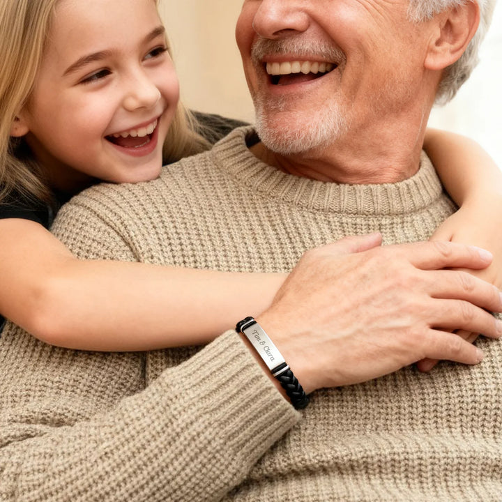 Personalisiertes Lederarmband "Opa"