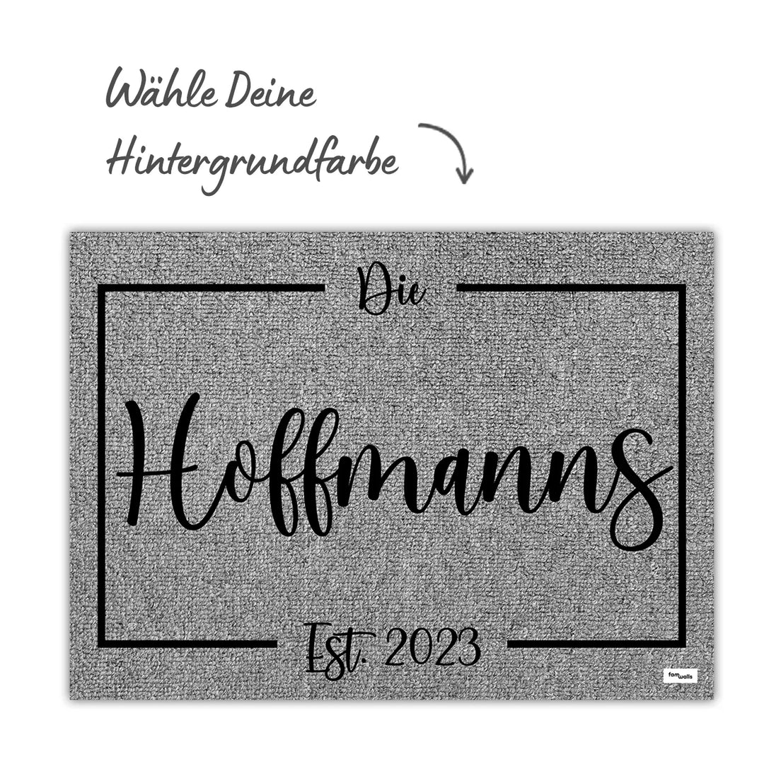 Personalisierte Fußmatte “Familienname”