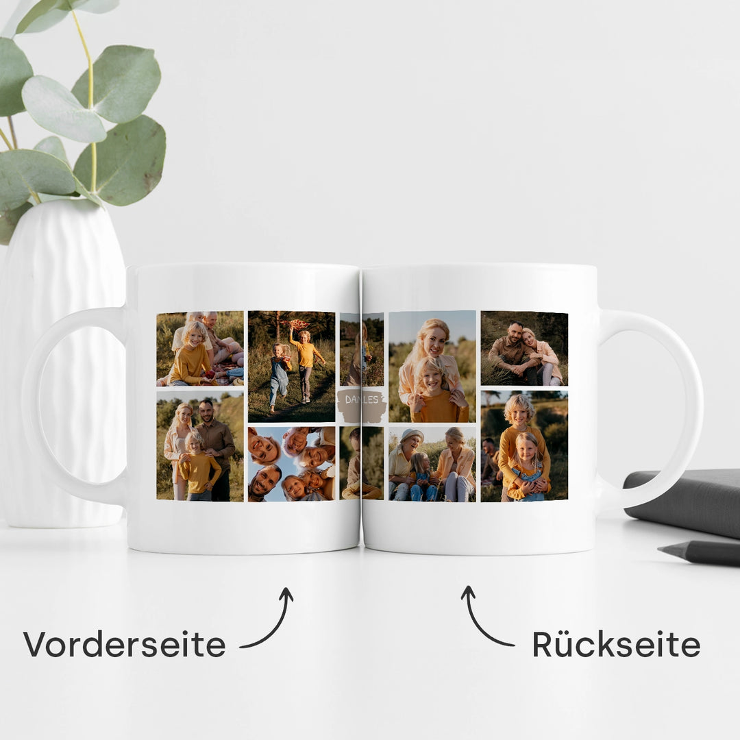 Personalisierte Tasse "Foto Collage"