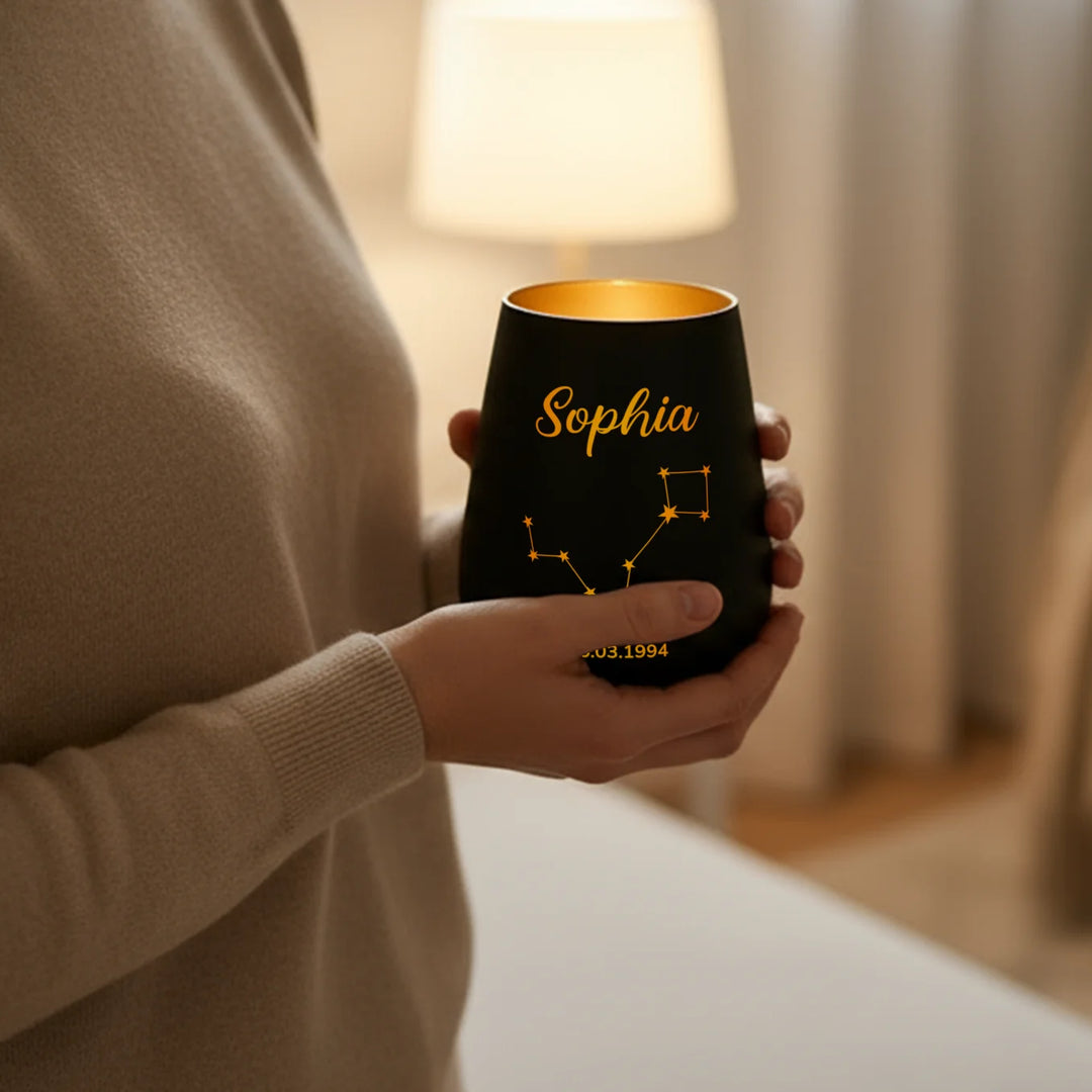 Personalisiertes Windlicht "Sternzeichen"