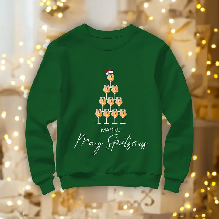 Personalisierter Christmas Sweater "Merry Spritzmas"