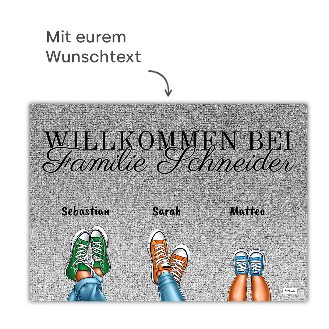 Personalisierte Fußmatte “Nachname”