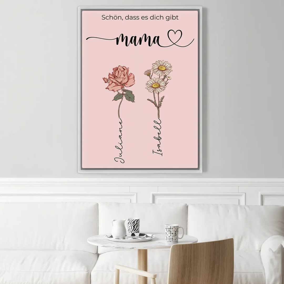 Personalisierte Leinwand "Für dich Mama"