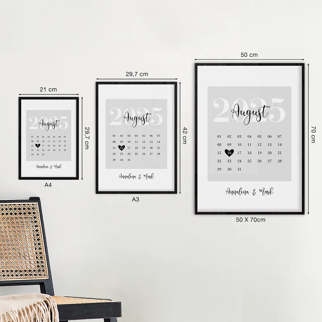 Kalenderposter "Our Special Date"