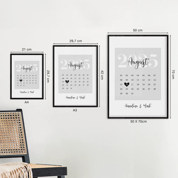 Kalenderposter "Our Special Date"