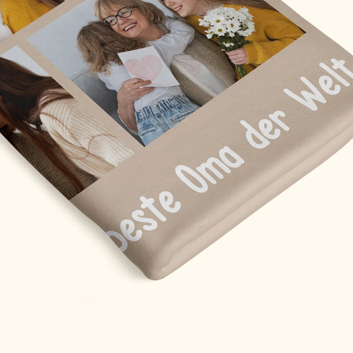 Personalisierte Decke "Foto Oma"