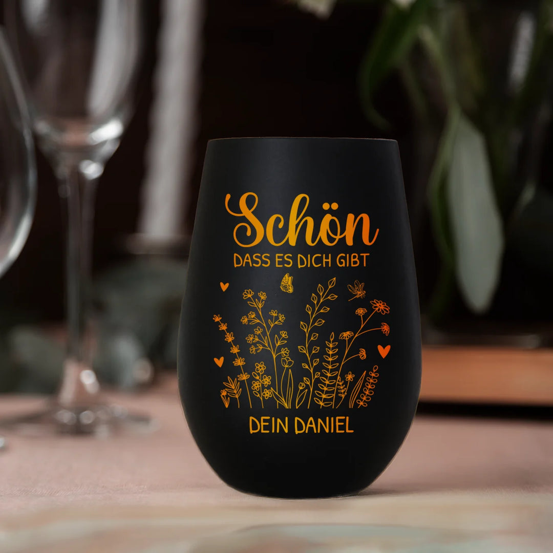 Personalisiertes Windlicht "Schön, dass es dich gibt"