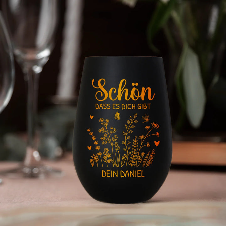 Personalisiertes Windlicht "Schön, dass es dich gibt"