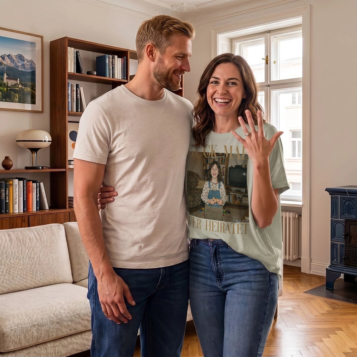 Personalisiertes Oversized T-Shirt "Guck mal wer heiratet"