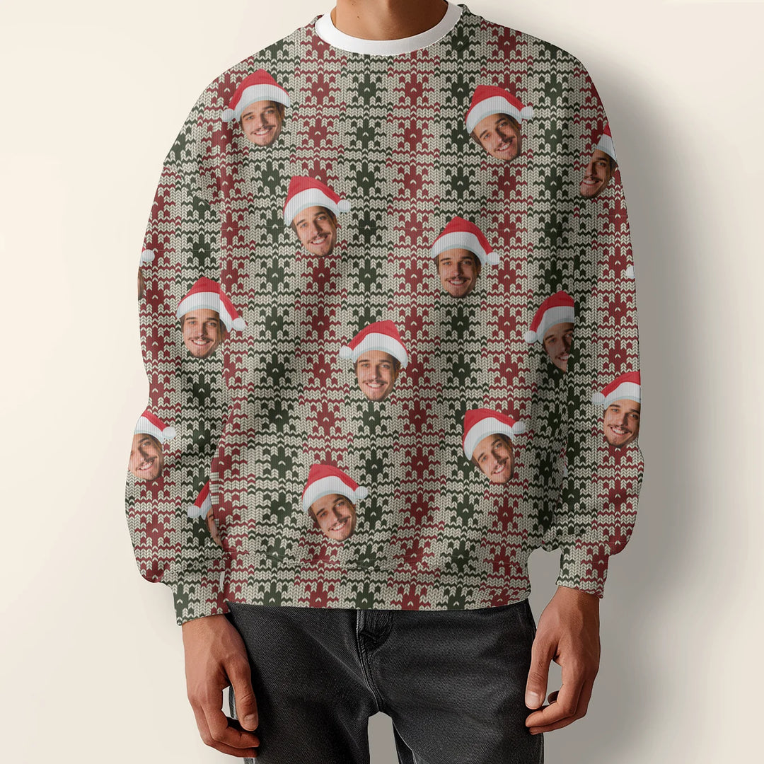 Personalisierter Ugly Christmas Sweater "Strickmuster"