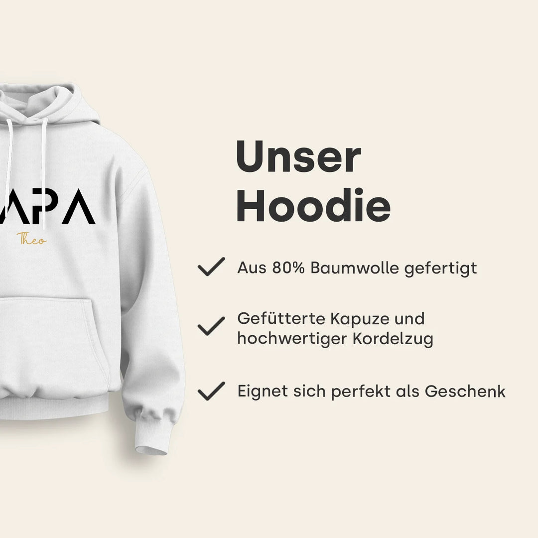 Personalisierter Hoodie “Papa” mit Namen