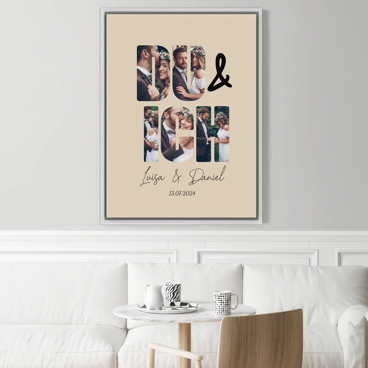 Personalisierte Leinwand "Du & Ich"