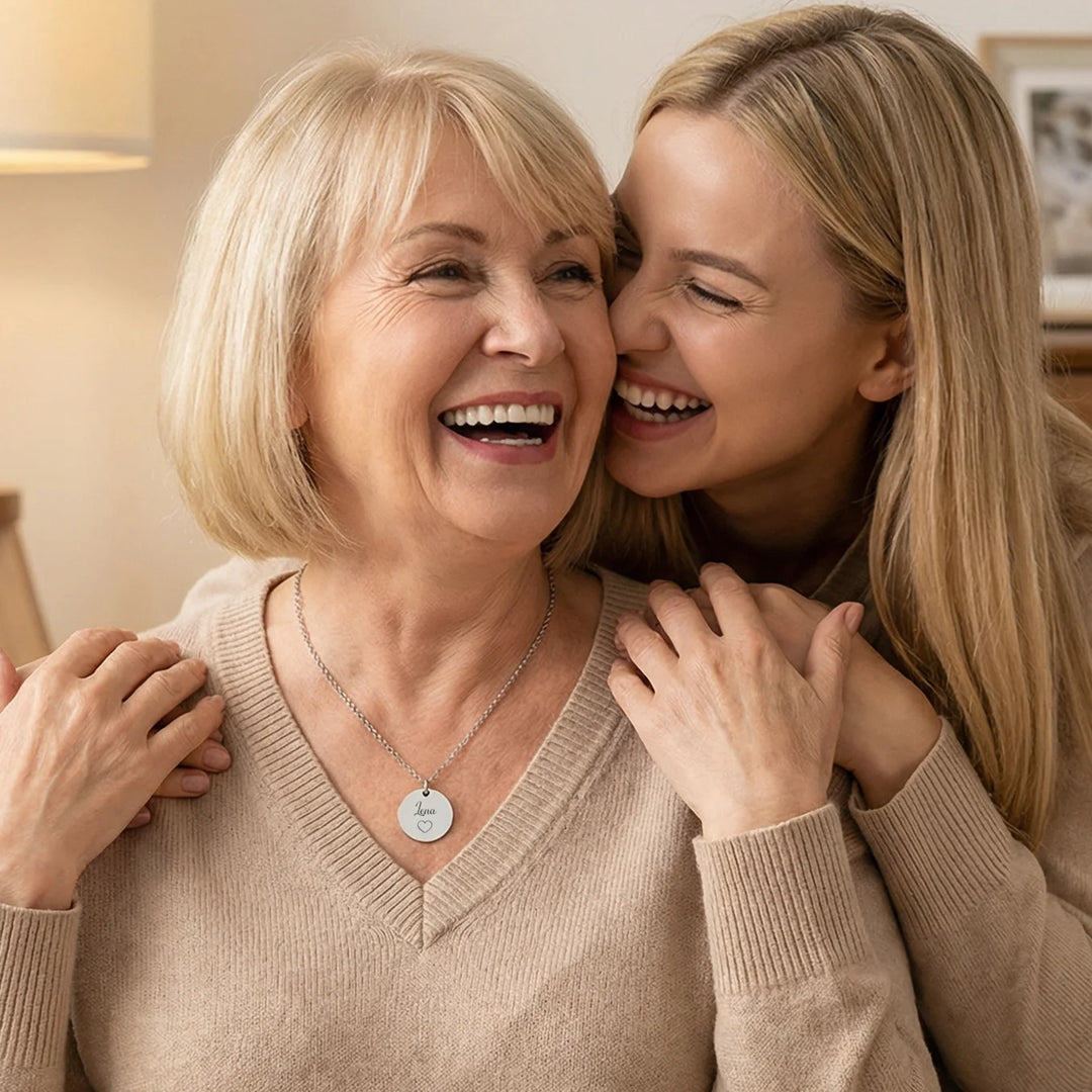 Personalisierte Halskette "Mama mit Namen"