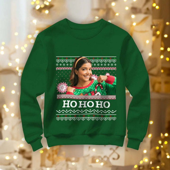 Personalisierter Christmas Sweater "Ho Ho Ho"