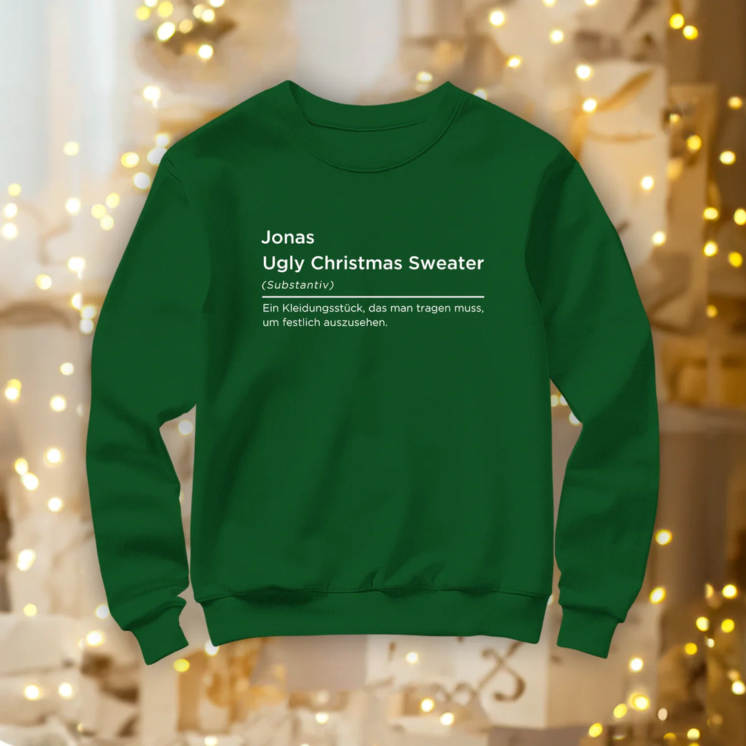 Personalisierter Christmas Sweater "Definition"