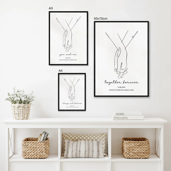 Personalized poster "Hand in Hand"