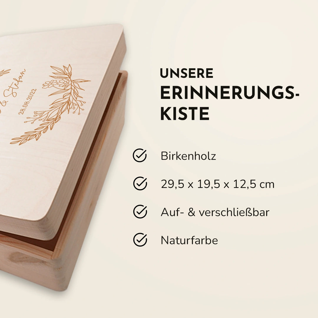 Personalisierte Erinnerungskiste Gravur "Namen"