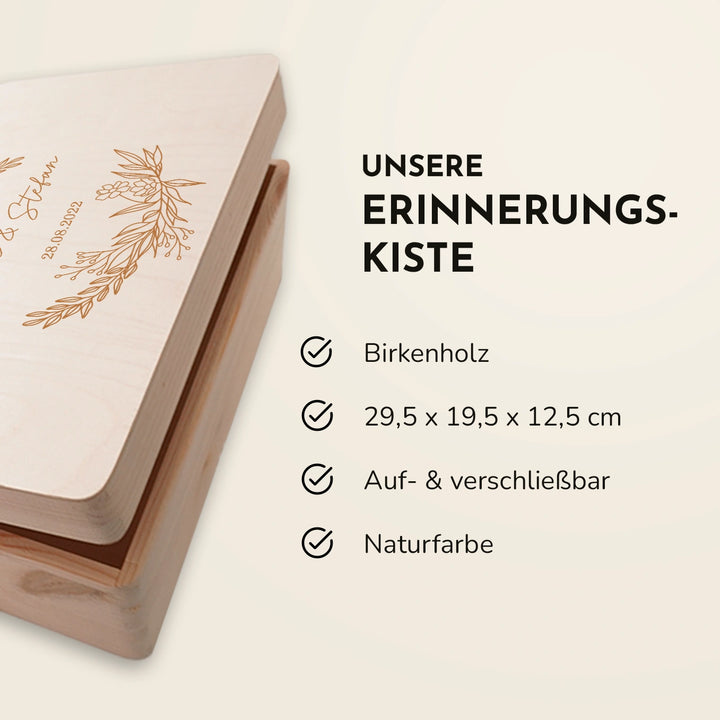 Personalisierte Erinnerungskiste Gravur "Namen"