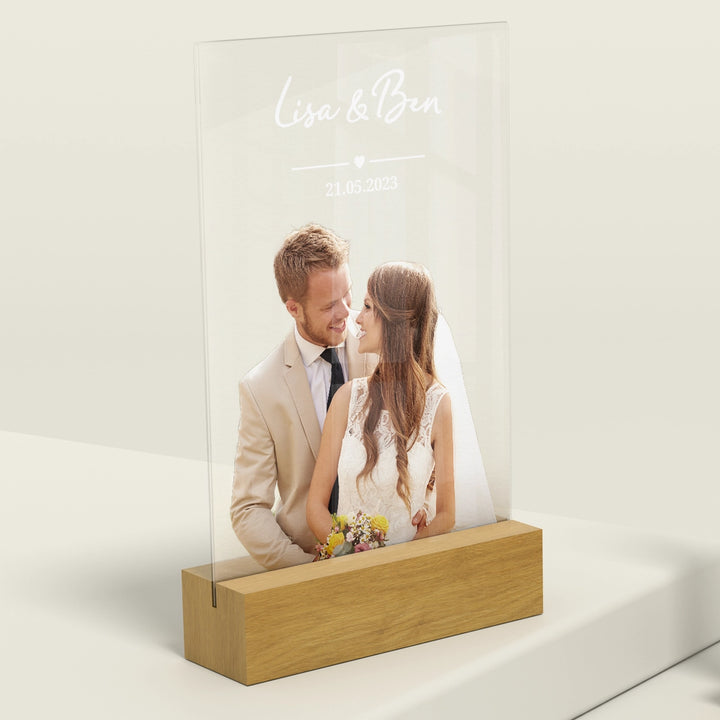 Personalisiertes Acryl-Glas "Foto Brautpaar"