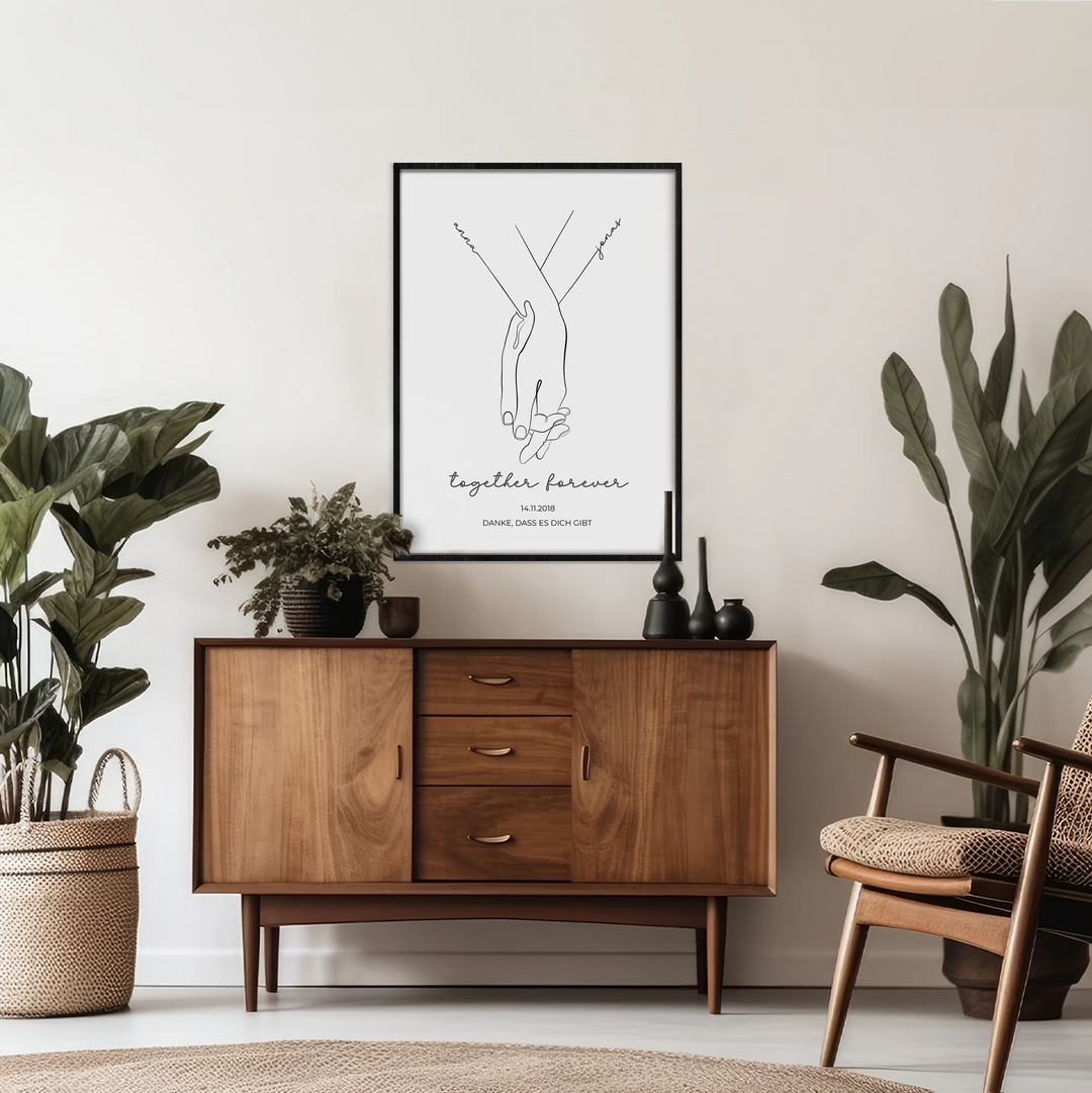 Personalisiertes Poster "Hand in Hand"-1