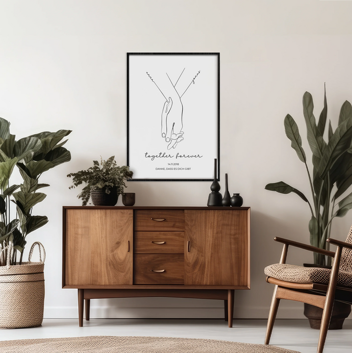 Personalisiertes Poster "Hand in Hand"-1