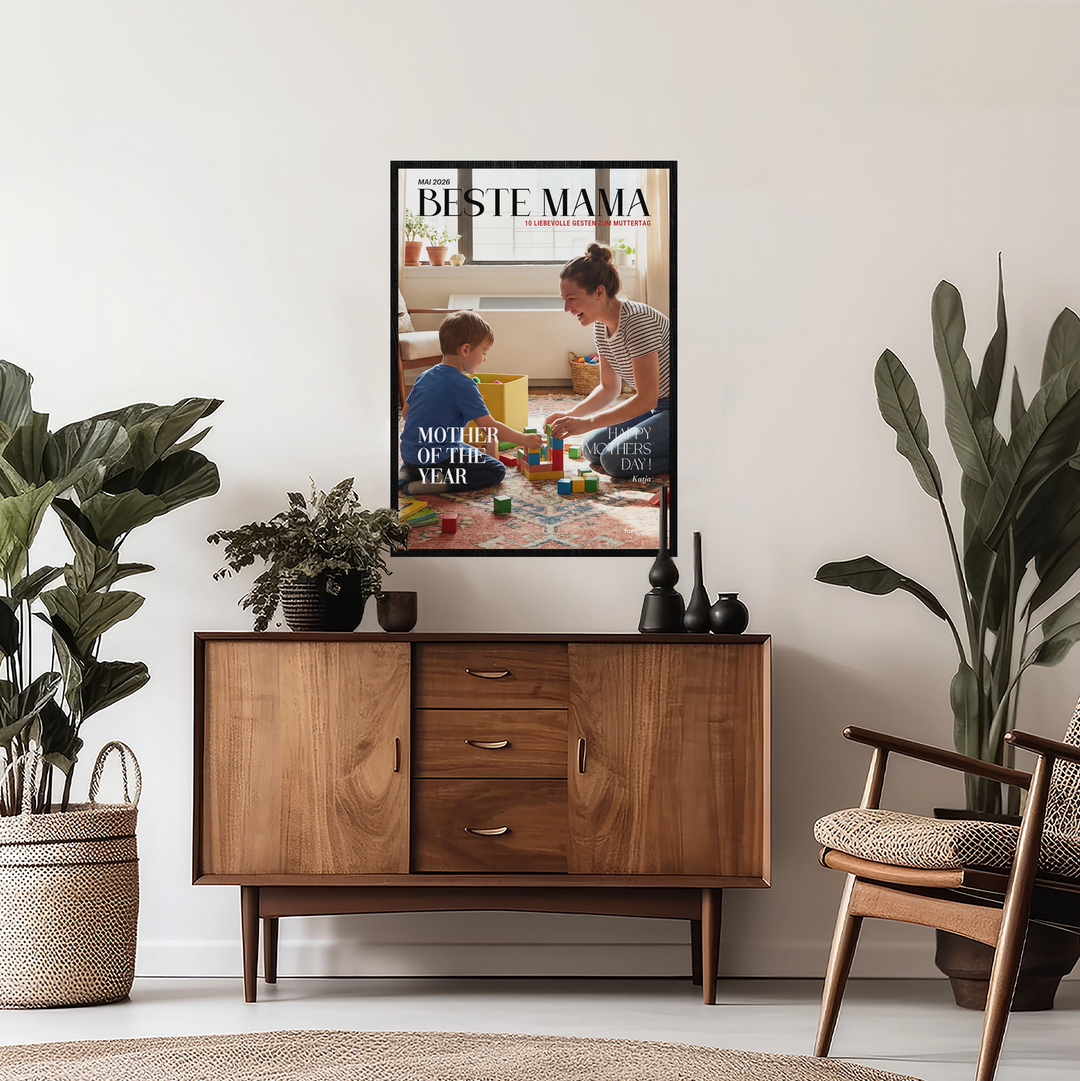 Personalisiertes Poster Magazin "Beste Mama"