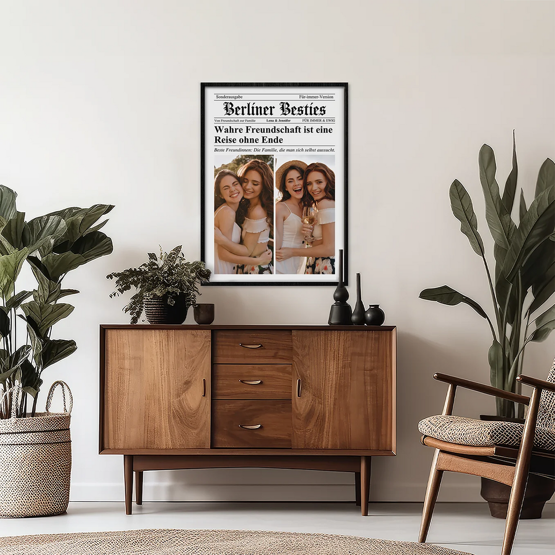 Personalisiertes Magazin Poster "Besties Times"