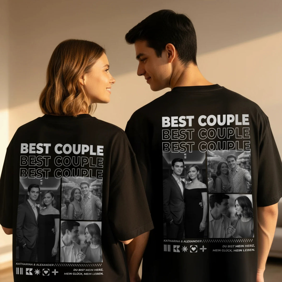 Personalisiertes Oversized T-Shirt "Traumpaar"