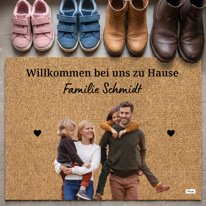Personalisierte Fußmatte ''Foto & Text''
