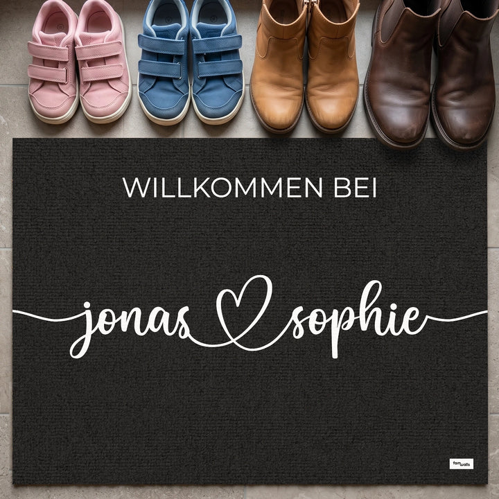 Personalisierte Fußmatte ''Eure Namen''