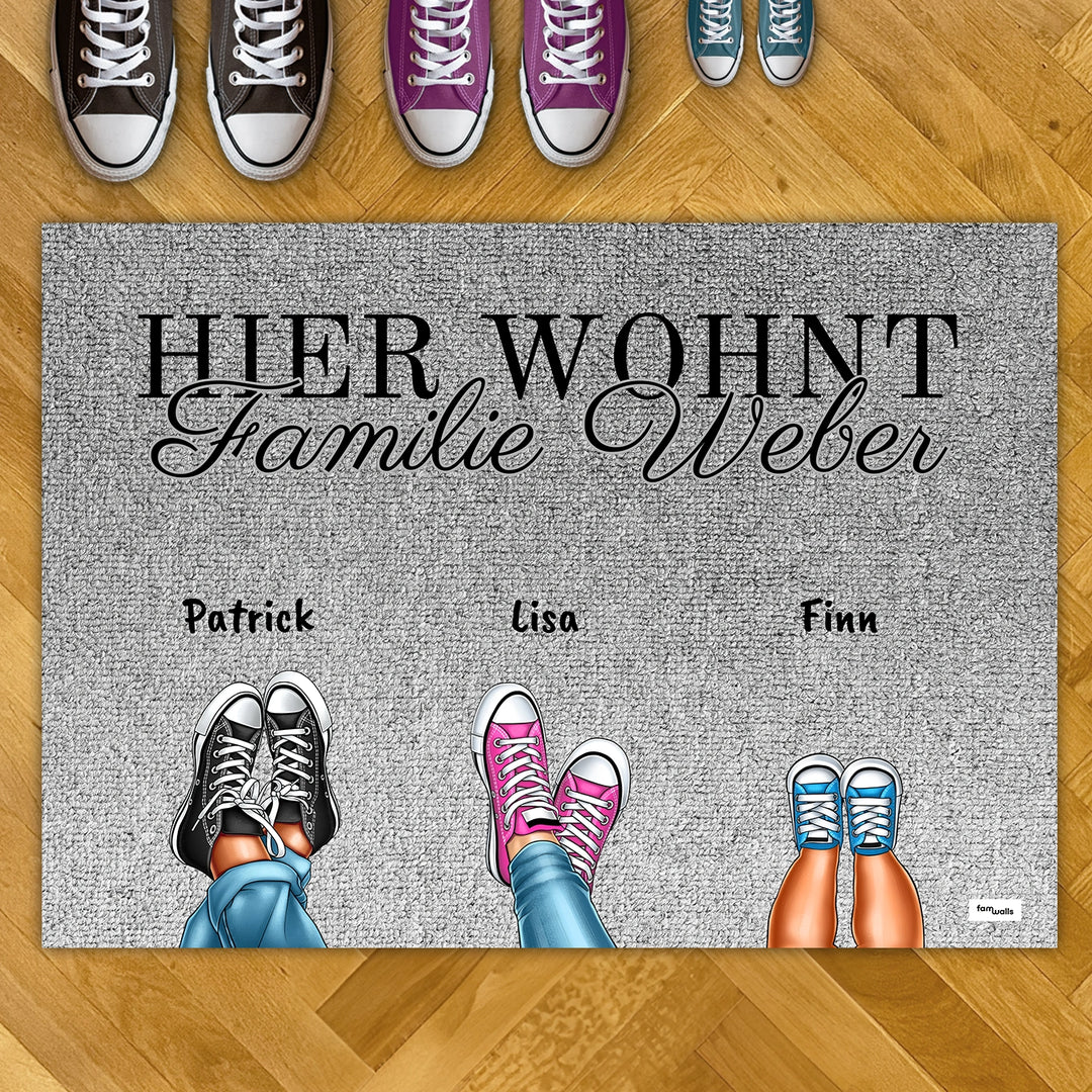 Personalisierte Fußmatte “Nachname”