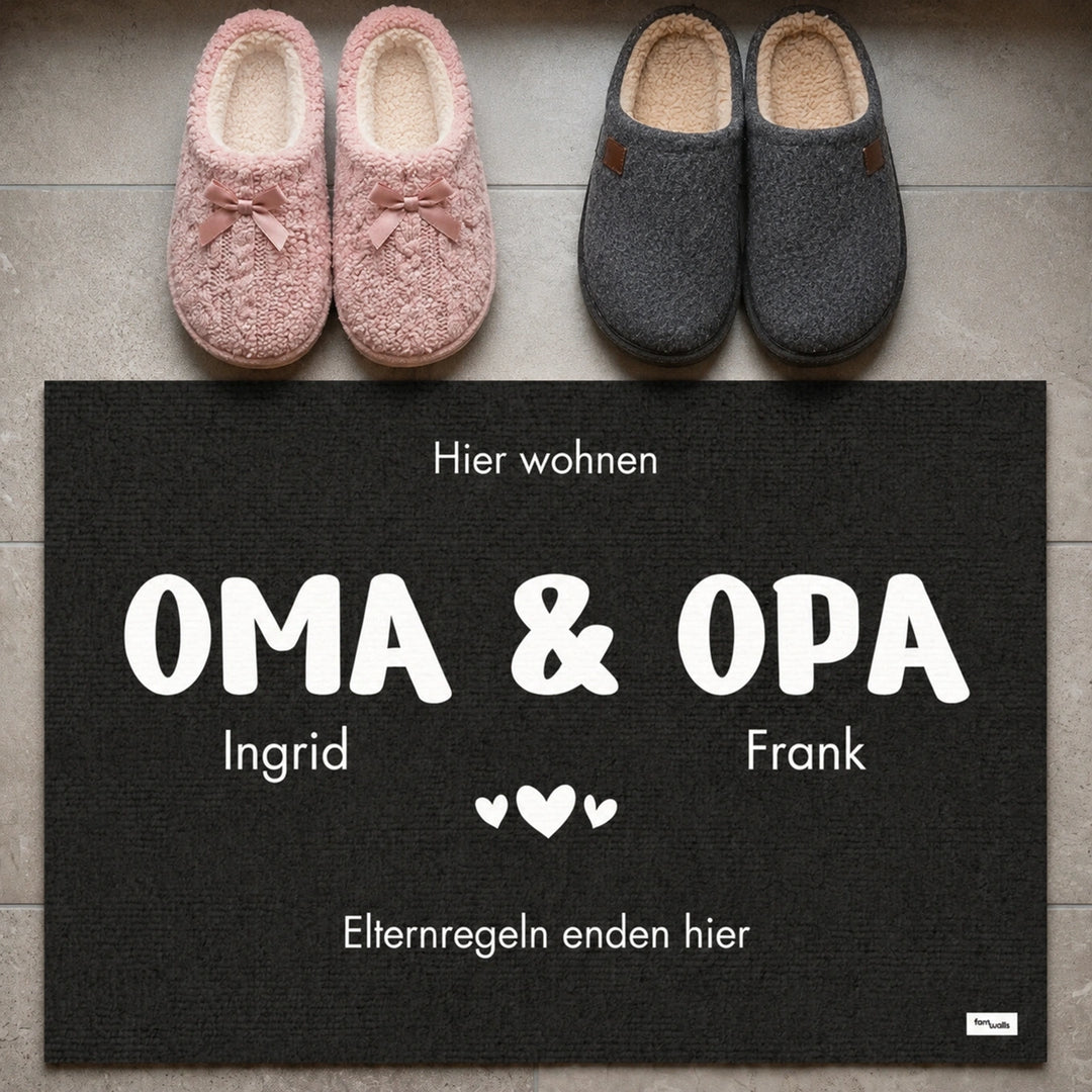 Personalisierte Fußmatte "Oma & Opa"