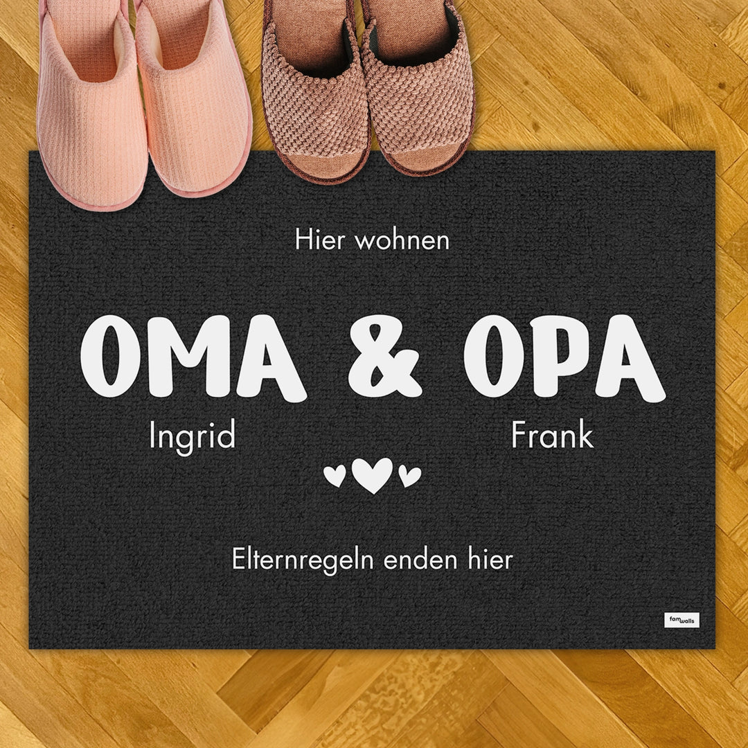 Personalisierte Fußmatte "Oma & Opa" famwalls