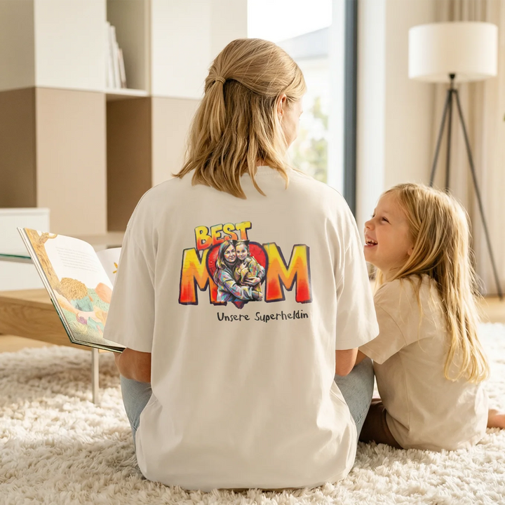 Personalisiertes Oversized T-Shirt Love "MAMA"