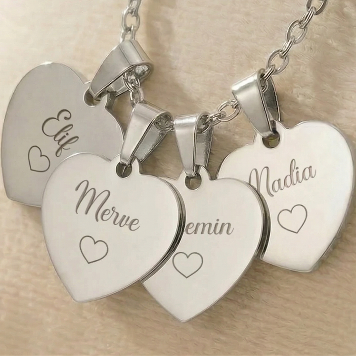 Personalisierte Halskette Herz "Mama"
