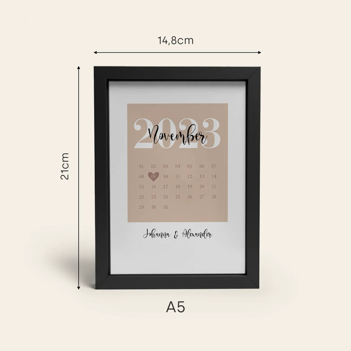 LED Bilderrahmen mit personalisiertem Bild "Our Special Date"