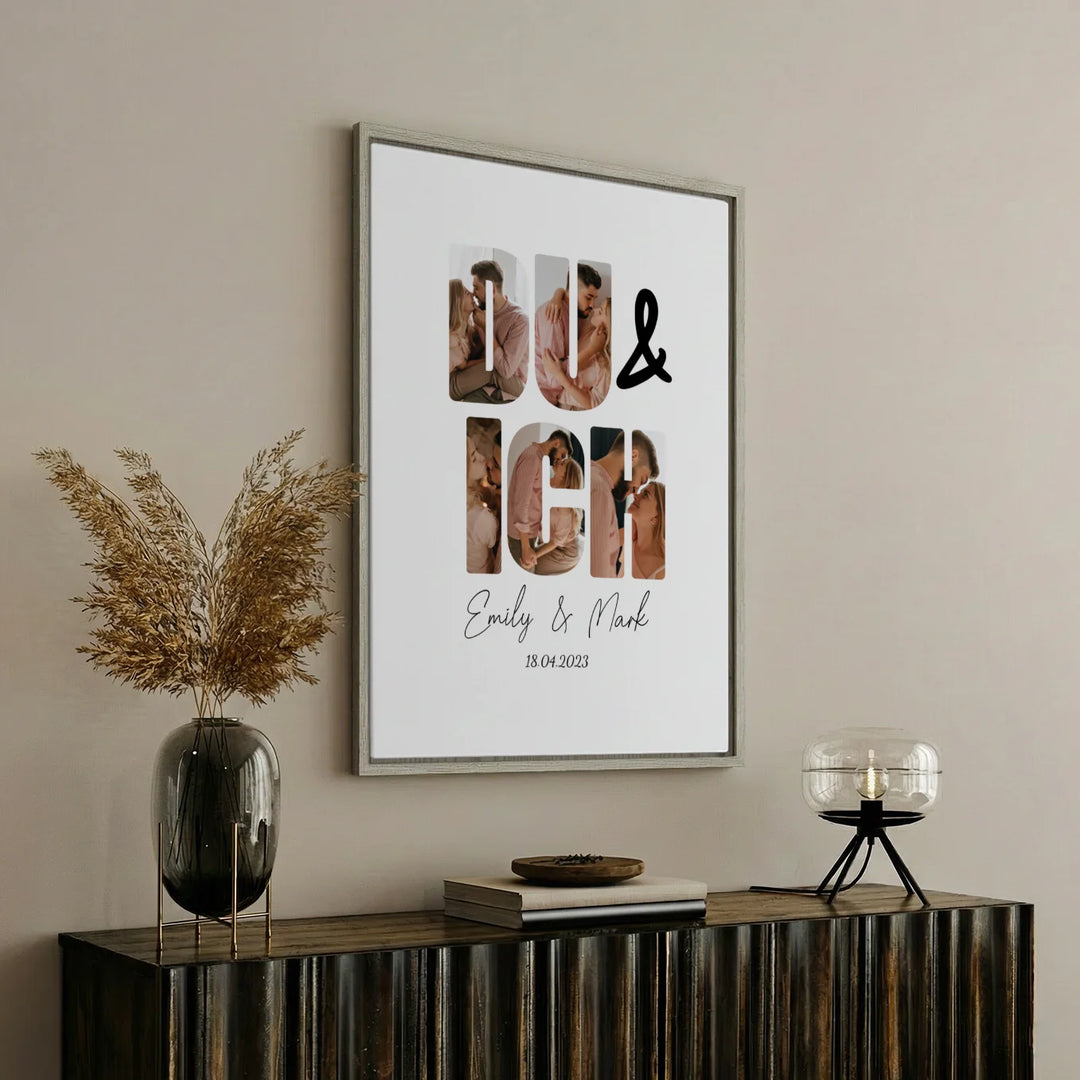 Personalisierte Leinwand "Du & Ich"
