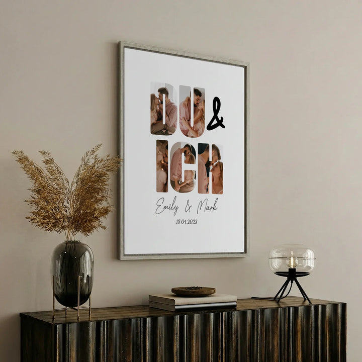 Personalisierte Leinwand "Du & Ich"