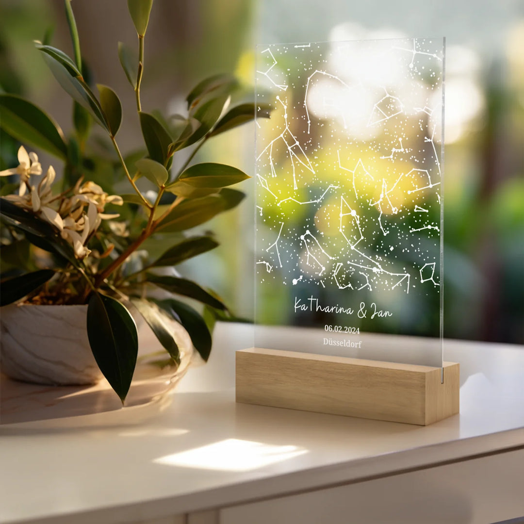 Personalisierte Acryltafel - "Sternenhimmel"