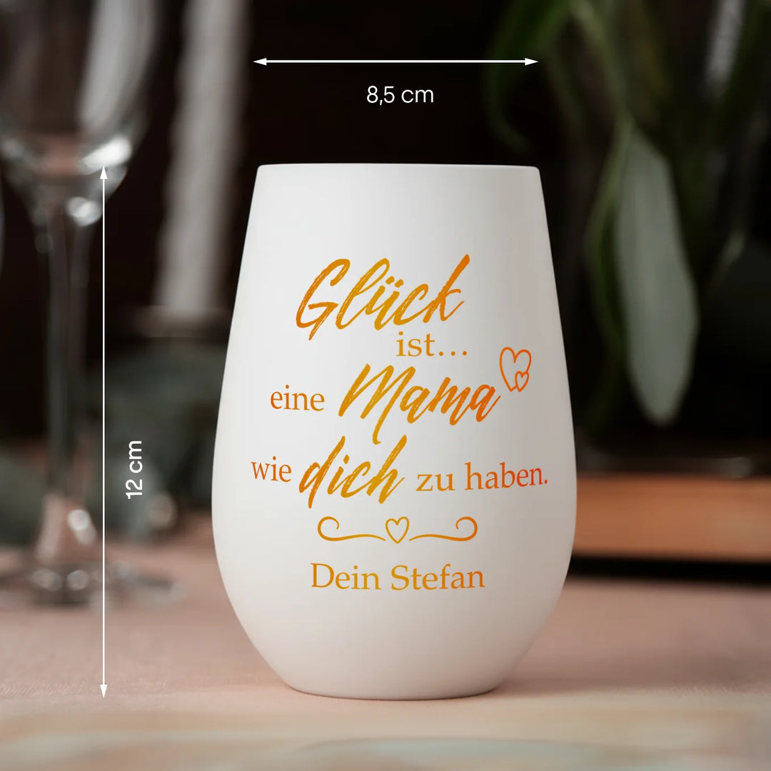 Personalisiertes Windlicht “Glück ist…”