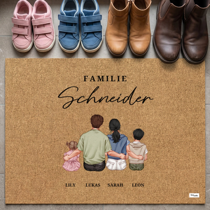 Personalisierte Fußmatte "Familie"