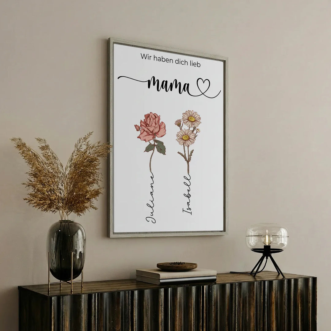 Personalisierte Leinwand "Für dich Mama"