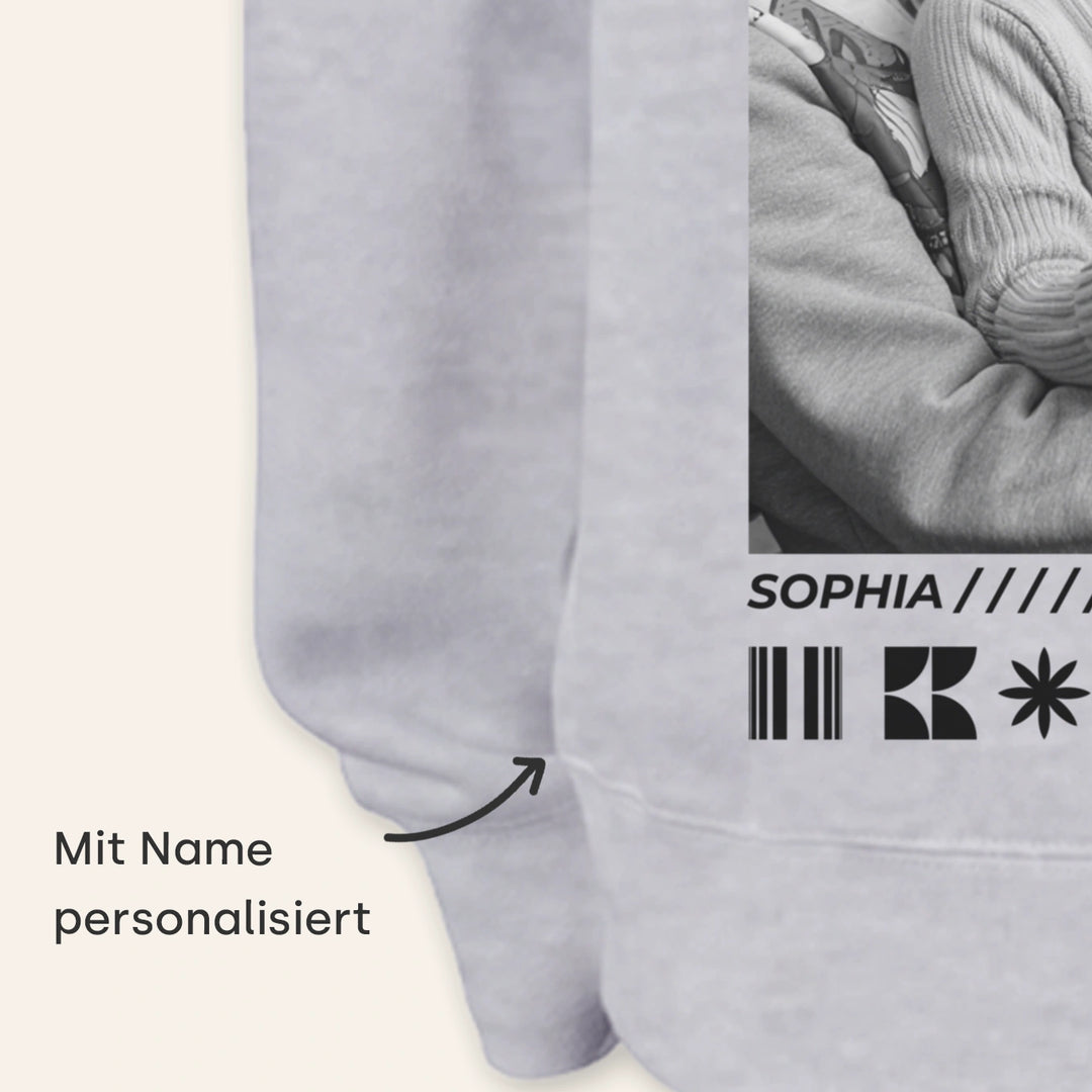Personalisierter Hoodie mit Fotos "Mama"