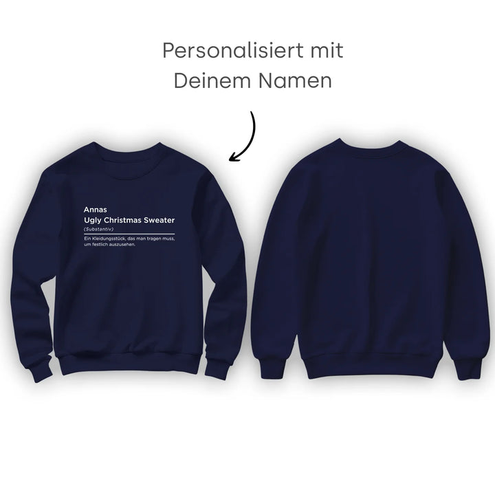 Personalisierter Christmas Sweater "Definition"