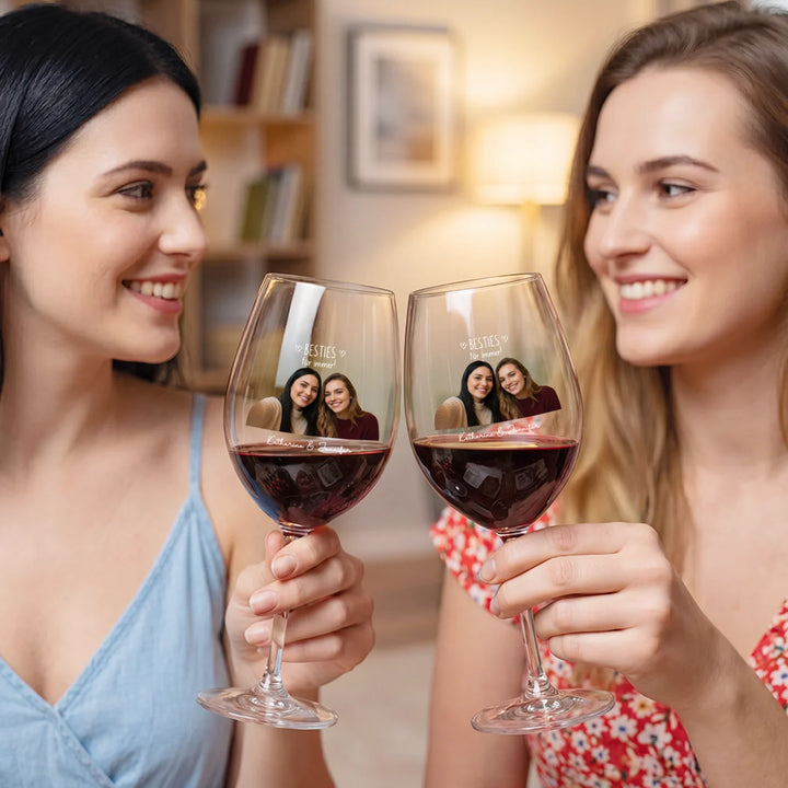 Personalisiertes Weinglas "Beste Freunde"