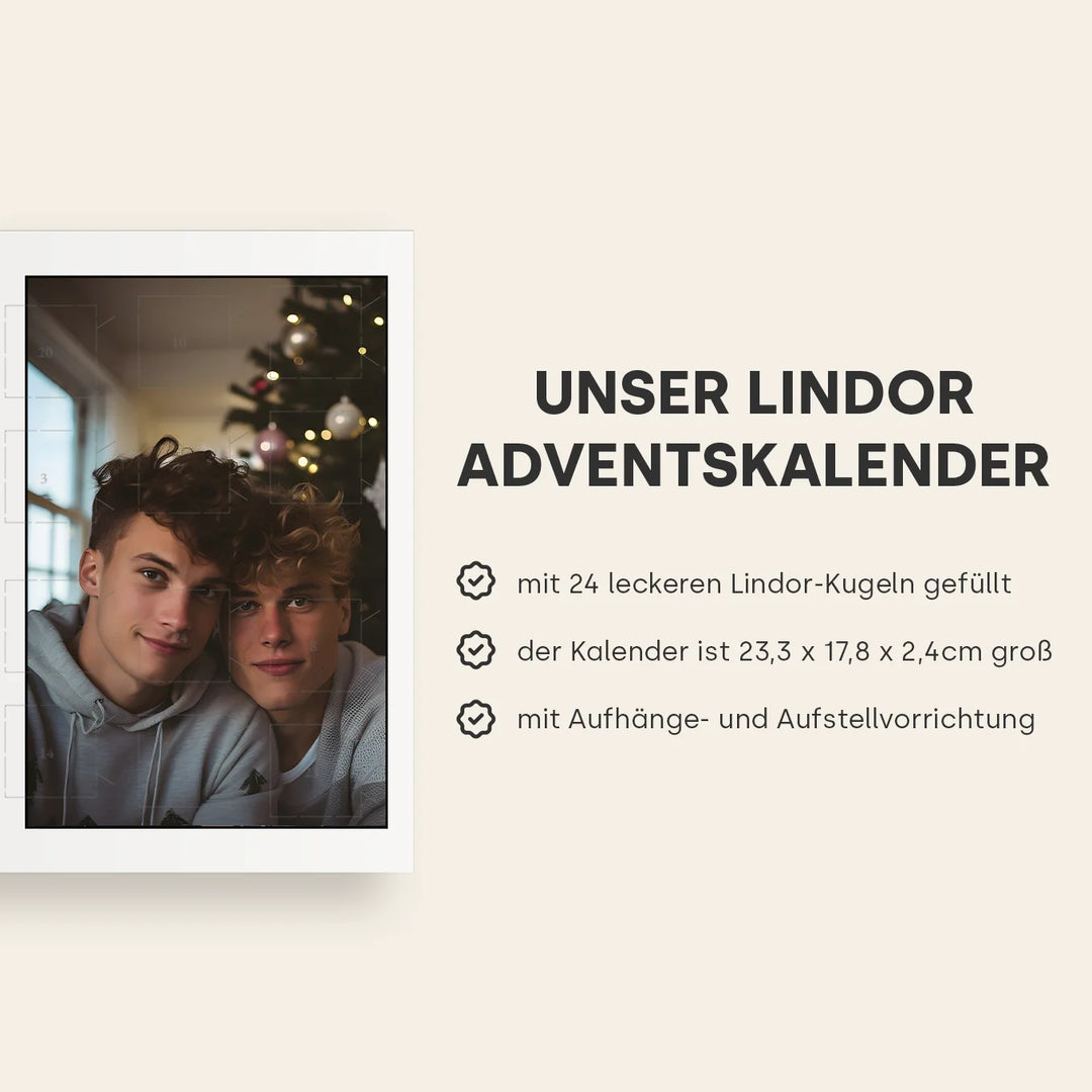 Personalisierter Lindor Adventskalender "Bruder"