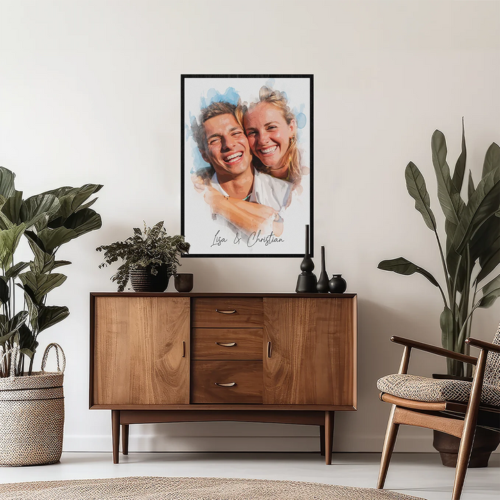 Personalisiertes Poster Aquarell "Euer Foto”